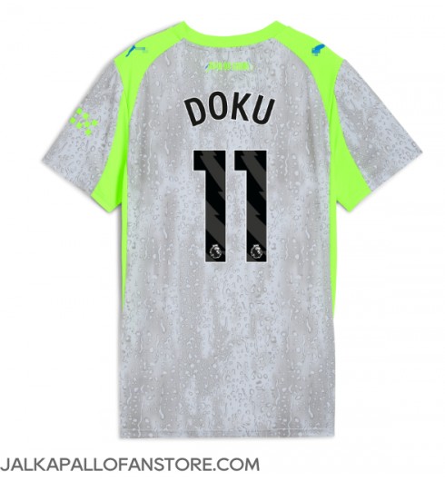 Manchester City Jeremy Doku #11 Kolmaspaita Naisten 2025-26 Lyhythihainen Manchester City Jeremy Doku #11 Kolmaspaita Naisten 2025-26 Lyhythihainen